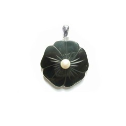 Pendentif "Fleur noire"