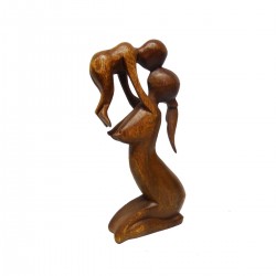 Statuette bois "Mère Enfant"