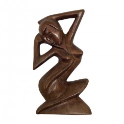 Statuette bois "Femme en S"
