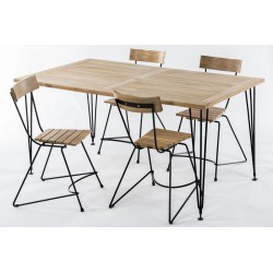 Ensemble Repas Teck & Métal