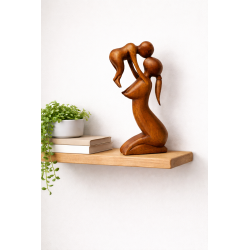 Statuette bois "Mère Enfant"