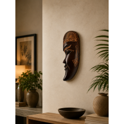 Masque Lunaire en Bois...