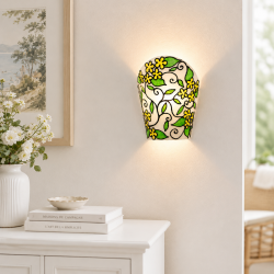 Lampe murale en pate de verre
